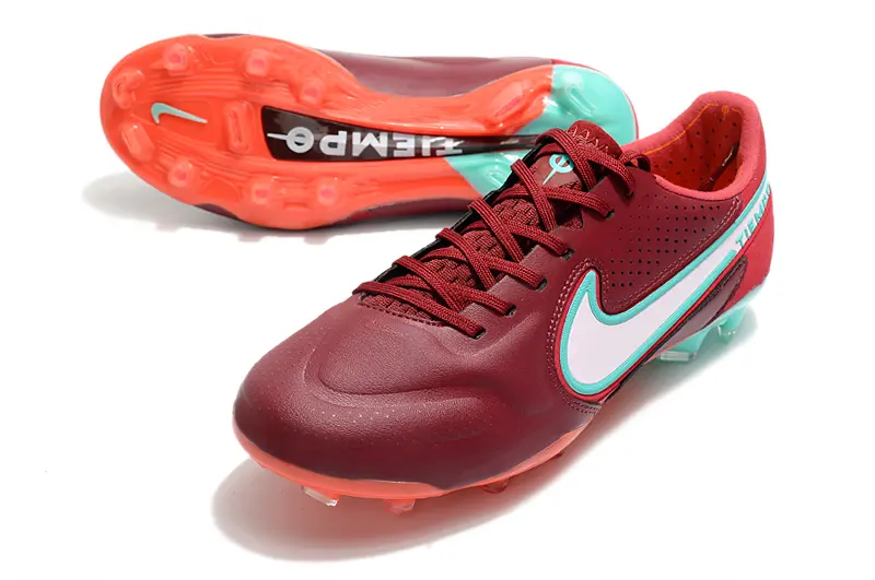 Nike Tiempo Legend 9 Elite FG - Maroon/Aqua Green/Coral Orange