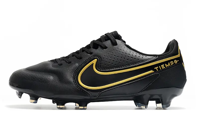 Nike Tiempo Legend 9 Elite FG - Black/Gold Accent/Black Design