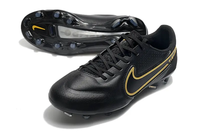 Nike Tiempo Legend 9 Elite FG - Black/Gold Accent/Black Design
