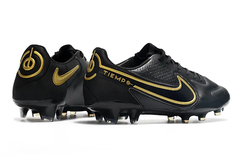 Nike Tiempo Legend 9 Elite FG - Black/Gold Accent/Black Design