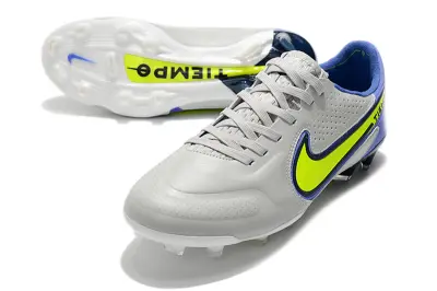 Nike Tiempo Legend 9 Elite FG - Gray/Neon Yellow/Deep Blue