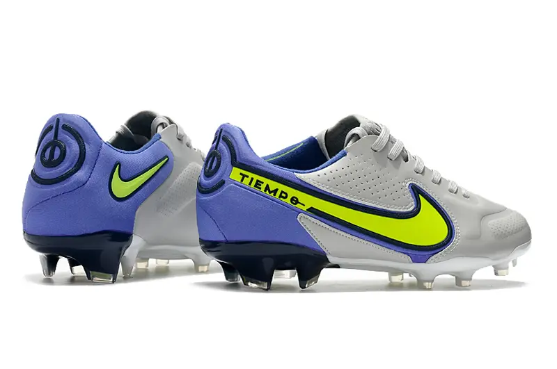 Nike Tiempo Legend 9 Elite FG - Gray/Neon Yellow/Deep Blue