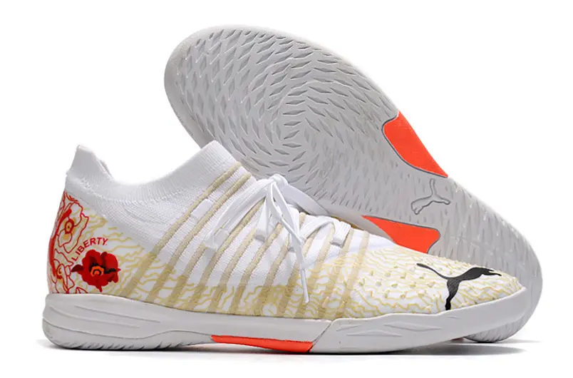 Puma Future Z 1.3 IC - White/Lively Coral/Muted Gold