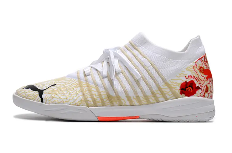 Puma Future Z 1.3 IC - White/Lively Coral/Muted Gold