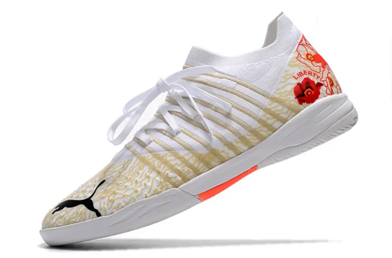 Puma Future Z 1.3 IC - White/Lively Coral/Muted Gold