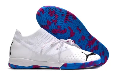 Puma Future Z 1.3 IC - White/Electric Blue/Hot Pink