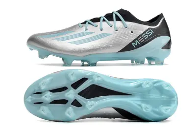 Messi x Adidas X Speedportal.1 FG - Silver/Aqua Blue/Black