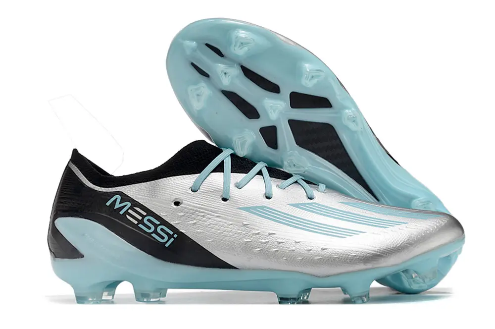 Messi x Adidas X Speedportal.1 FG - Silver/Aqua Blue/Black