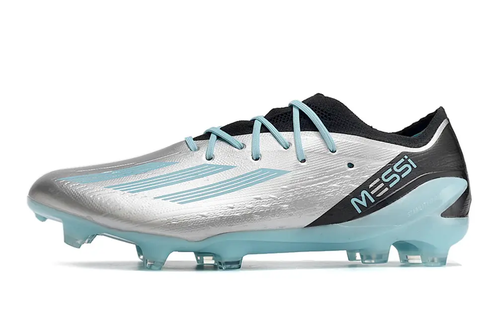 Messi x Adidas X Speedportal.1 FG - Silver/Aqua Blue/Black