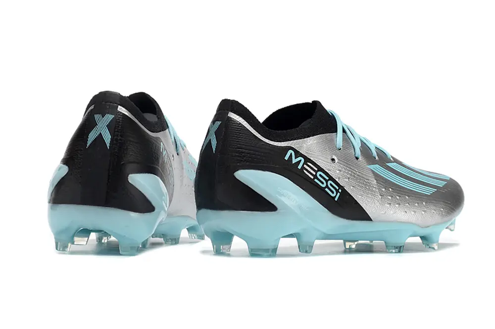 Messi x Adidas X Speedportal.1 FG - Silver/Aqua Blue/Black