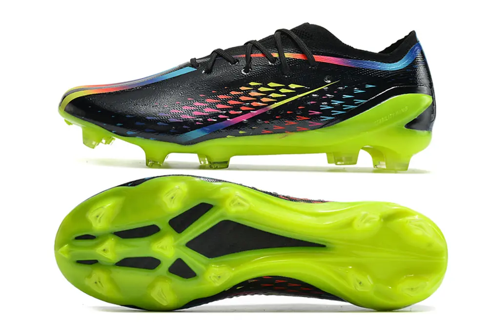 Adidas X Speedportal.1 FG - Black/Neon Green/Rainbow Gradient