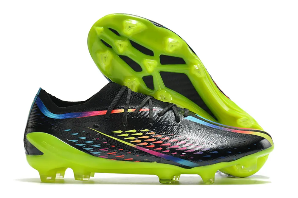 Adidas X Speedportal.1 FG - Black/Neon Green/Rainbow Gradient