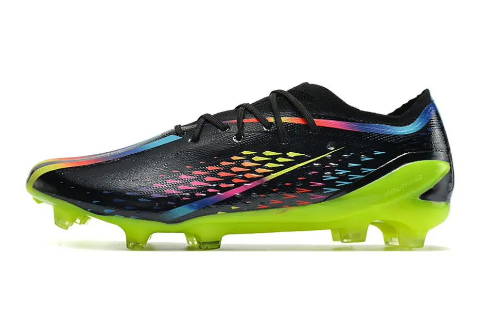 Adidas X Speedportal.1 FG - Black/Neon Green/Rainbow Gradient