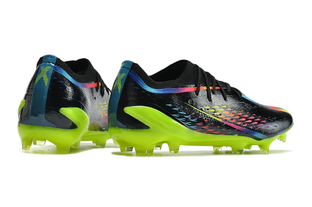 Adidas X Speedportal.1 FG - Black/Neon Green/Rainbow Gradient