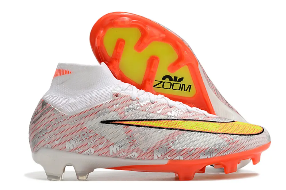 Nike Air Zoom Mercurial Superfly 9 Elite FG - White/Sparks Orange/Fluorescent Yellow