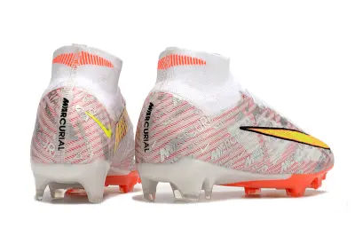 Nike Air Zoom Mercurial Superfly 9 Elite FG - White/Sparks Orange/Fluorescent Yellow