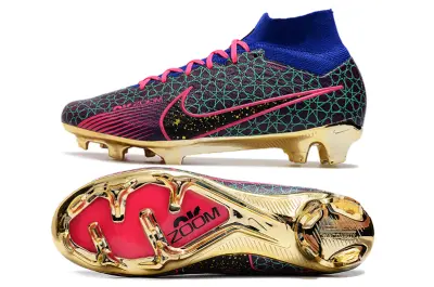 Nike Air Zoom Mercurial Superfly 9 Elite FG - Black/Electric Pink/Metallic Gold