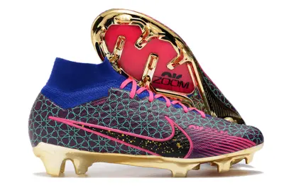 Nike Air Zoom Mercurial Superfly 9 Elite FG - Black/Electric Pink/Metallic Gold