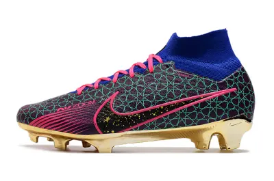 Nike Air Zoom Mercurial Superfly 9 Elite FG - Black/Electric Pink/Metallic Gold