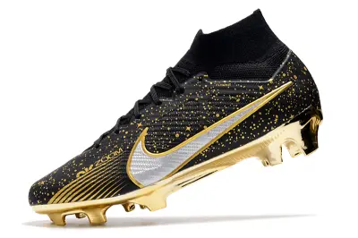 Nike Air Zoom Mercurial Superfly 9 Elite FG - Black/Golden Sparkle/Metallic Silver