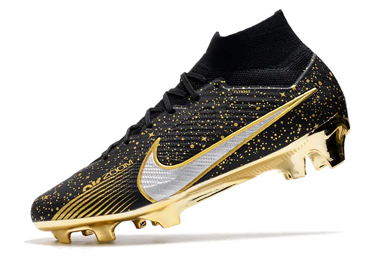 Nike Air Zoom Mercurial Superfly 9 Elite FG - Black/Golden Sparkle/Metallic Silver