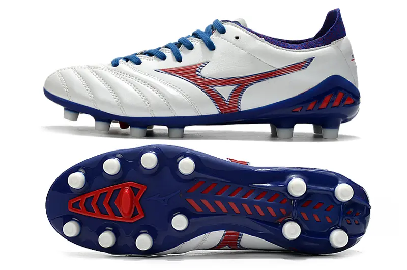 Mizuno Morelia Neo 3 Pro FG - White/Royal Blue/Crimson Red