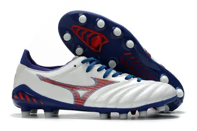 Mizuno Morelia Neo 3 Pro FG - White/Royal Blue/Crimson Red
