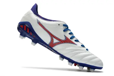 Mizuno Morelia Neo 3 Pro FG - White/Royal Blue/Crimson Red