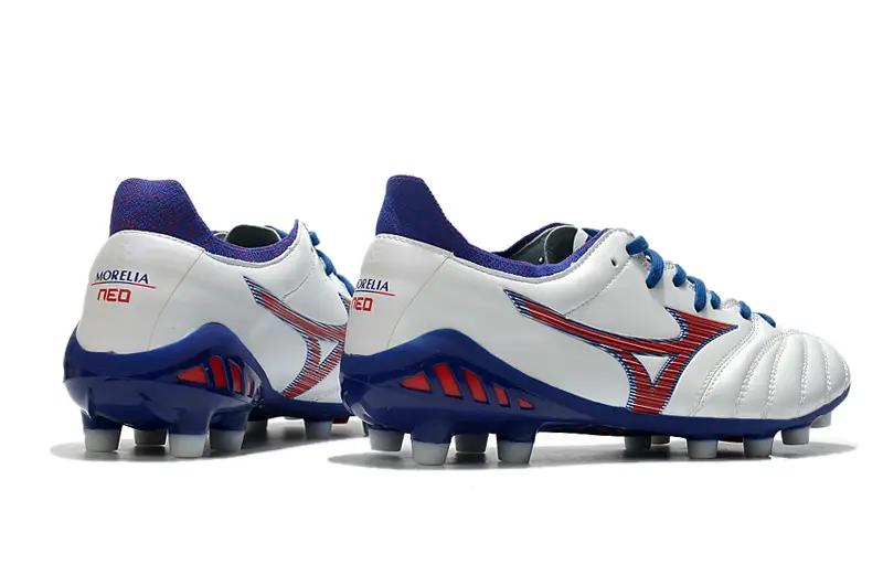 Mizuno Morelia Neo 3 Pro FG - White/Royal Blue/Crimson Red