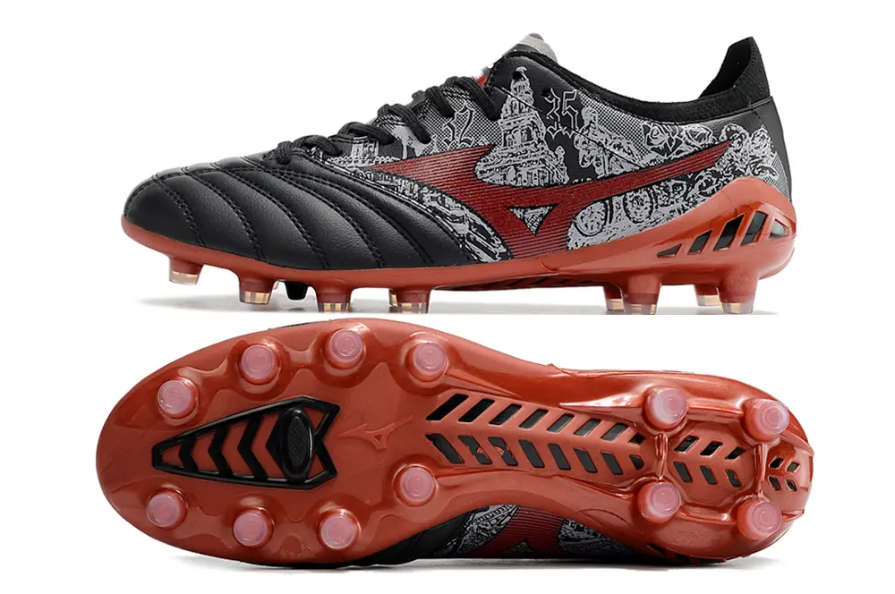 Mizuno Morelia Neo 3 Pro FG - Black/Crimson Red/Rock Gray