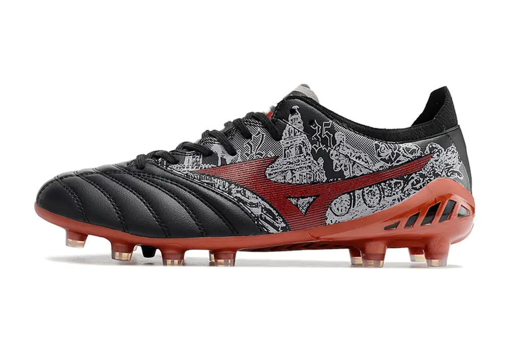 Mizuno Morelia Neo 3 Pro FG - Black/Crimson Red/Rock Gray