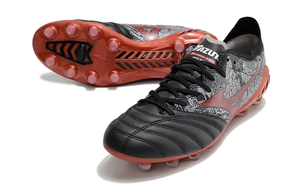 Mizuno Morelia Neo 3 Pro FG - Black/Crimson Red/Rock Gray