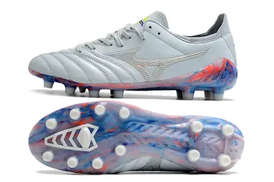 Mizuno Morelia Neo 3 Pro FG - Gray/Sky Blue/Coral Orange