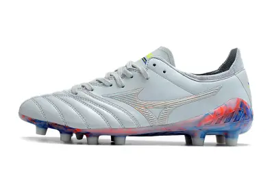 Mizuno Morelia Neo 3 Pro FG - Gray/Sky Blue/Coral Orange