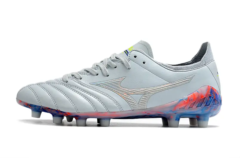 Mizuno Morelia Neo 3 Pro FG - Gray/Sky Blue/Coral Orange