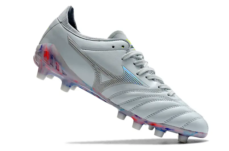 Mizuno Morelia Neo 3 Pro FG - Gray/Sky Blue/Coral Orange