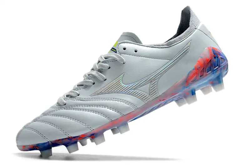 Mizuno Morelia Neo 3 Pro FG - Gray/Sky Blue/Coral Orange