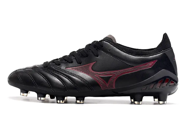 Mizuno Morelia Neo 3 Pro FG - Black/Crimson Red/Blue Accent