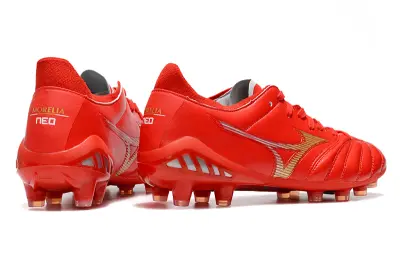 Mizuno Morelia Neo 3 Pro FG - Red/Fiery Crimson/Golden Blaze