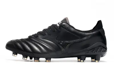 Mizuno Morelia Neo 3 Pro FG - Black/Midnight Black/Golden Accent