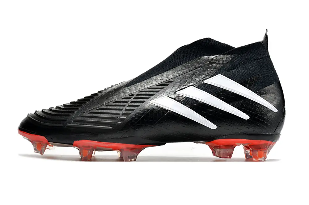 Adidas Predator Edge+ Laceless FG - Black/Fiery Red/White