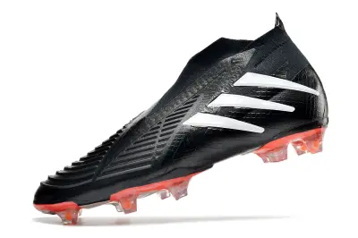 Adidas Predator Edge+ Laceless FG - Black/Fiery Red/White
