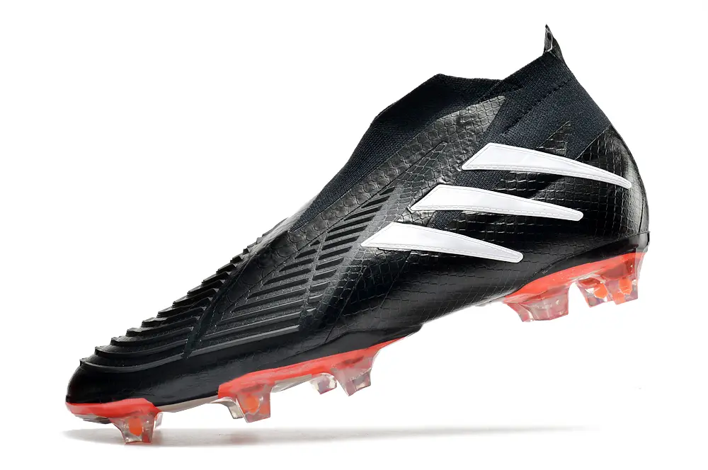 Adidas Predator Edge+ Laceless FG - Black/Fiery Red/White