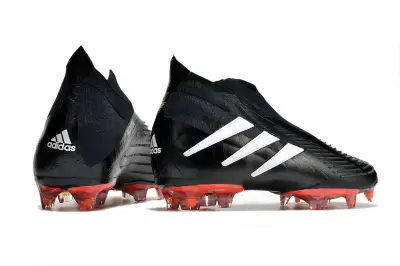 Adidas Predator Edge+ Laceless FG - Black/Fiery Red/White