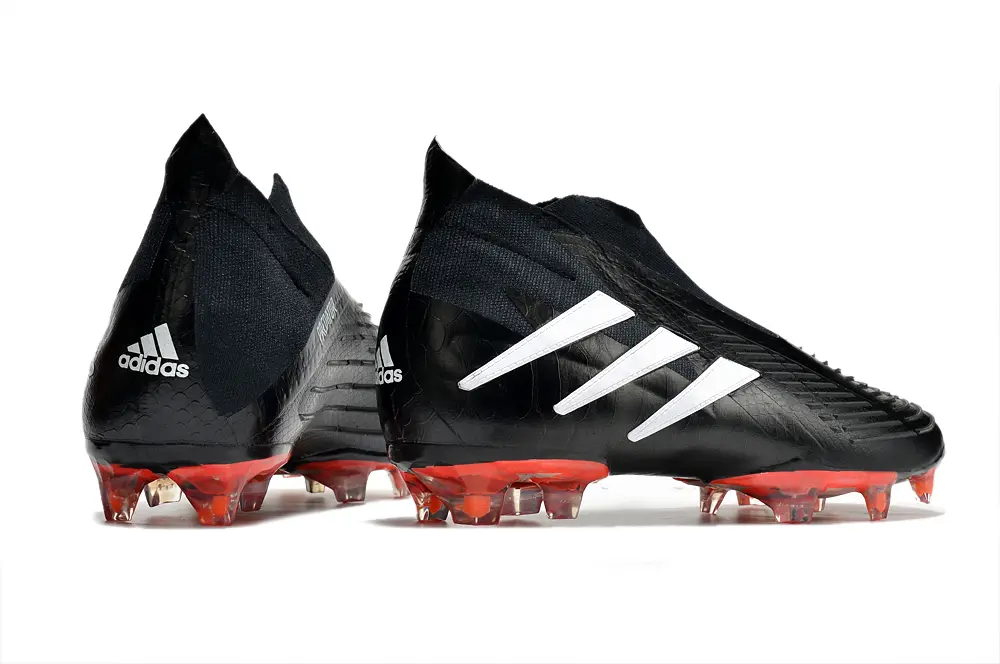 Adidas Predator Edge+ Laceless FG - Black/Fiery Red/White