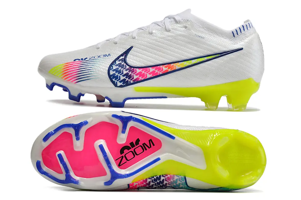 Nike Air Zoom Mercurial Vapor 15 Elite FG - White/Vibrant Yellow/Pink Neon