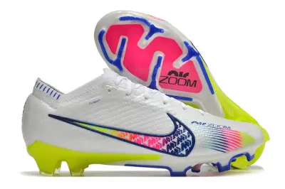 Nike Air Zoom Mercurial Vapor 15 Elite FG - White/Vibrant Yellow/Pink Neon