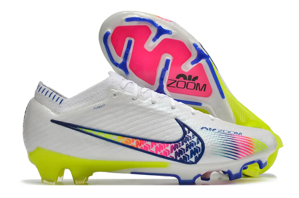 Nike Air Zoom Mercurial Vapor 15 Elite FG - White/Vibrant Yellow/Pink Neon