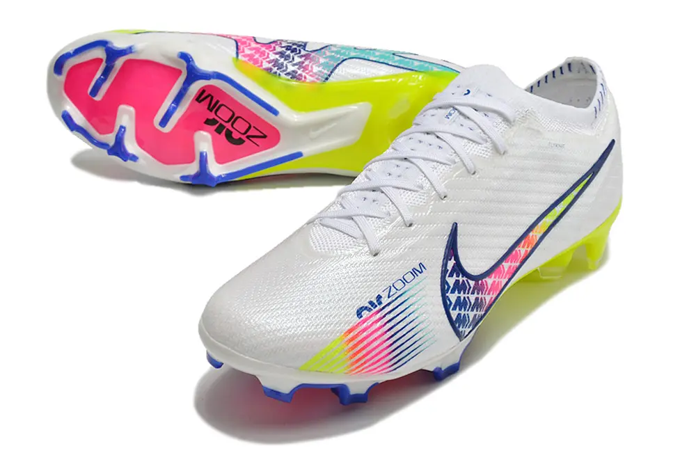 Nike Air Zoom Mercurial Vapor 15 Elite FG - White/Vibrant Yellow/Pink Neon