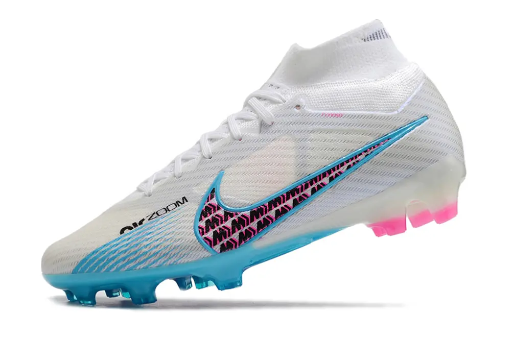 Nike Air Zoom Mercurial Superfly 9 Elite FG - White/Electric Blue/Hot Pink